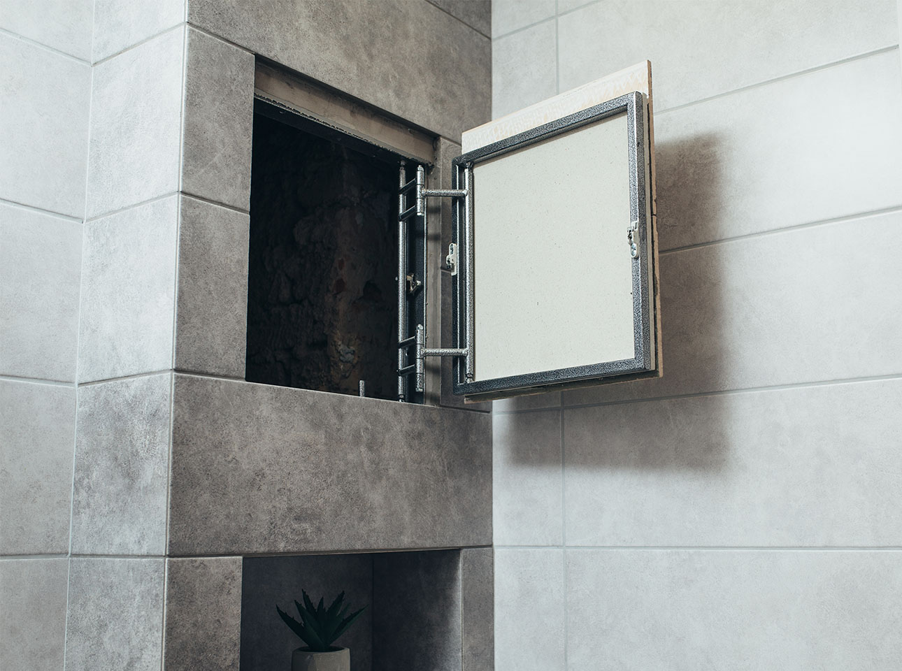Wall Access Panel with Tiles